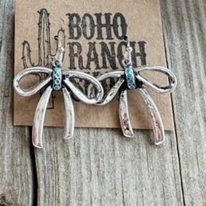 Western Dainty Dangle Earrings Coquette Bow